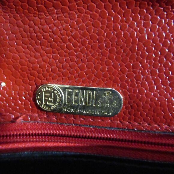 Fendi Vintage Red Leather Large Envelope Clutch bag - Picture 10 of 11